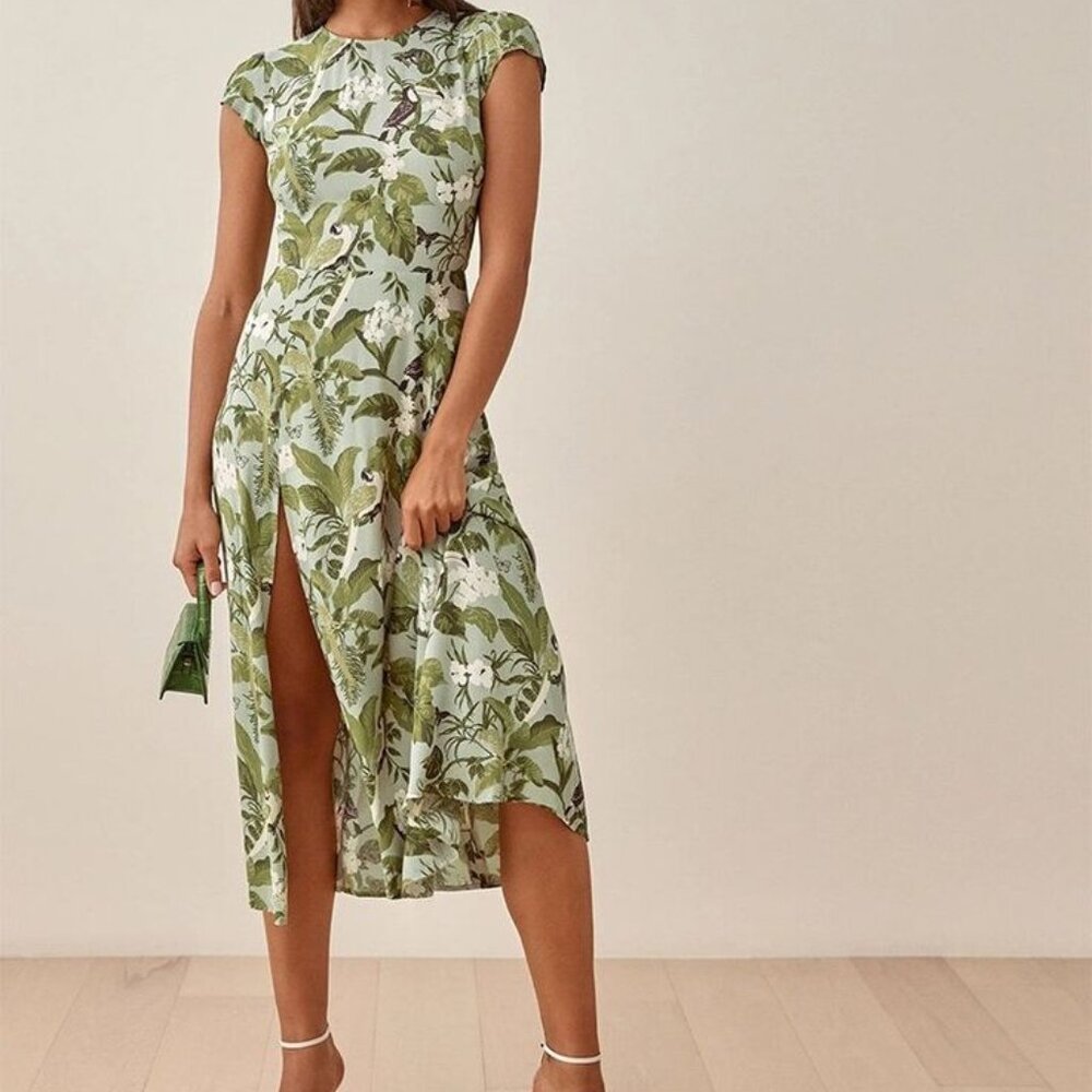 Reformation Gavin Dress – Sage Green, Size 6